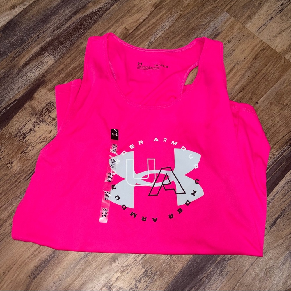 Girls’ Youth XL Under Armour lot tank top, tshirt & shorts NWT - Picture 3 of 10